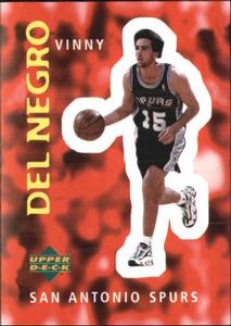 1997-98 Upper Deck NBA Stickers (European) #121 Vinny Del Negro Front
