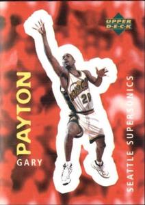 1997-98 Upper Deck NBA Stickers (European) #127 Gary Payton Front