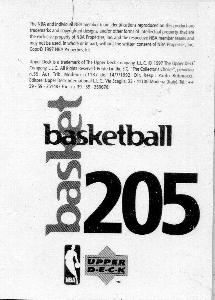 1997-98 Upper Deck NBA Stickers (European) #205 Michael Jordan Back