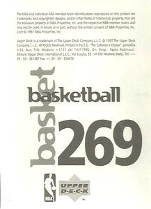 1997-98 Upper Deck NBA Stickers (European) #269 Kendall Gill Back