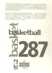 1997-98 Upper Deck NBA Stickers (European) #287 Charles Oakley Back