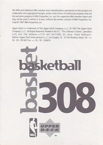 1997-98 Upper Deck NBA Stickers (European) #308 Allen Iverson Back