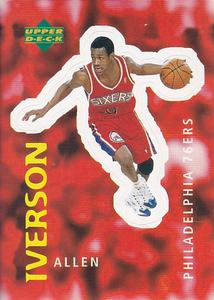 1997-98 Upper Deck NBA Stickers (European) #308 Allen Iverson Front