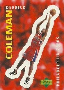 1997-98 Upper Deck NBA Stickers (European) #309 Derrick Coleman Front