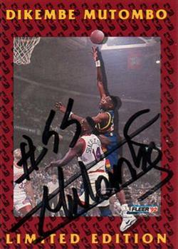 1991-92 Fleer - Dikembe Mutombo Limited Edition Autographs #1 Dikembe Mutombo Front
