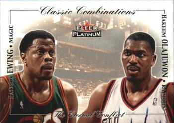 2001-02 Fleer Platinum - Classic Combinations #6CC Hakeem Olajuwon / Patrick Ewing Front