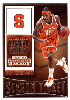 2015 Panini Contenders Draft Picks #15 Carmelo Anthony Front