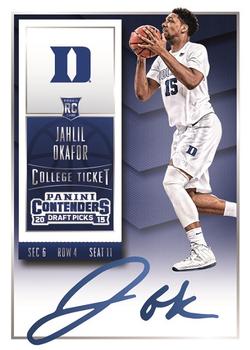 2015 Panini Contenders Draft Picks #118a Jahlil Okafor Front