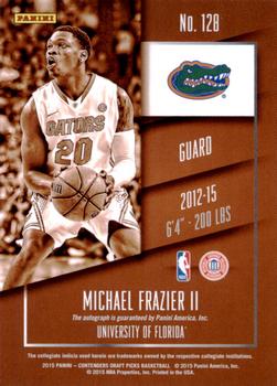 2015 Panini Contenders Draft Picks #128a Michael Frazier II Back