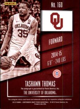 2015 Panini Contenders Draft Picks #160 TaShawn Thomas Back