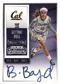 2015 Panini Contenders Draft Picks #178 Brittany Boyd Front