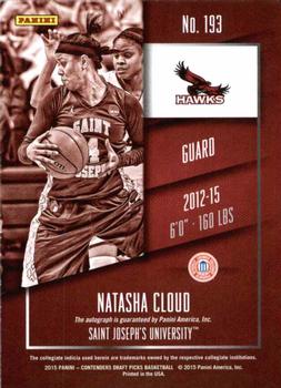 2015 Panini Contenders Draft Picks #193 Natasha Cloud Back