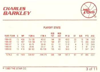 1990 Star Charles Barkley #3 Charles Barkley Back