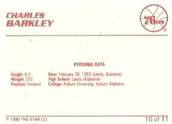 1990 Star Charles Barkley #10 Charles Barkley Back