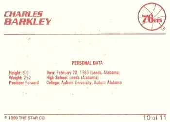 1990 Star Charles Barkley - Glossy #10 Charles Barkley Back