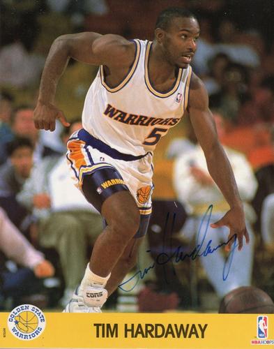 1990-91 Hoops Action Photos #90T52B Tim Hardaway Front