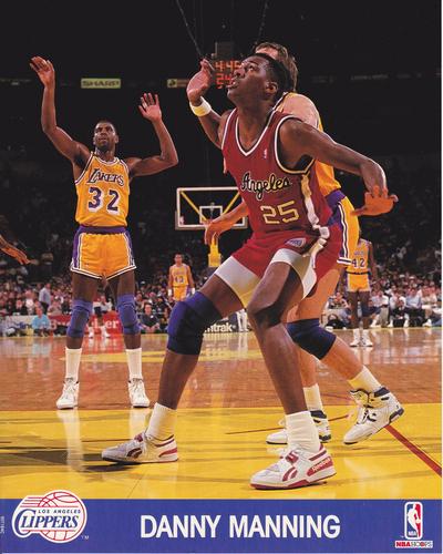 1990-91 Hoops Action Photos #90T184C Danny Manning Front