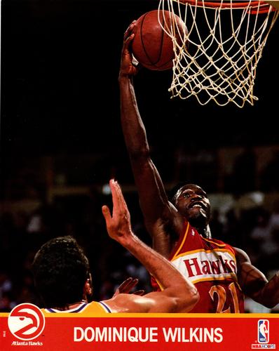 1990-91 Hoops Action Photos #91N8 Dominique Wilkins Front