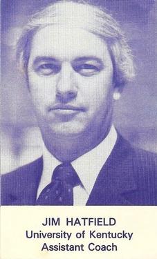 1983-84 Kentucky Wildcats Schedules #NNO Jim Hatfield Front