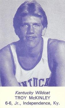 1983-84 Kentucky Wildcats Schedules #NNO Troy McKinley Front