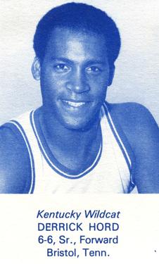 1982-83 Kentucky Wildcats Schedules #NNO Derrick Hord Front