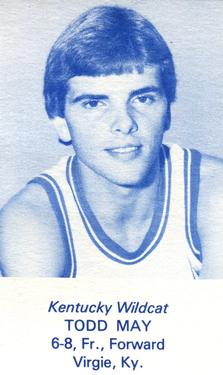 1982-83 Kentucky Wildcats Schedules #NNO Todd May Front