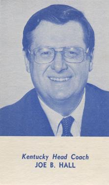 1981-82 Kentucky Wildcats Schedules #NNOa Joe B. Hall Front