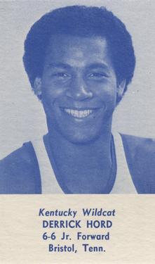 1981-82 Kentucky Wildcats Schedules #NNO Derrick Hord Front