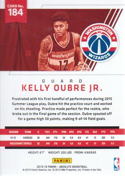 2015-16 Panini Absolute #184 Kelly Oubre Jr. Back