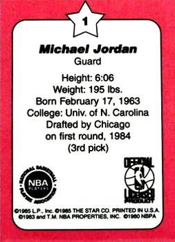 1997 1986 Star Chicago Bulls Arena (Unlicensed) #1 Michael Jordan Back