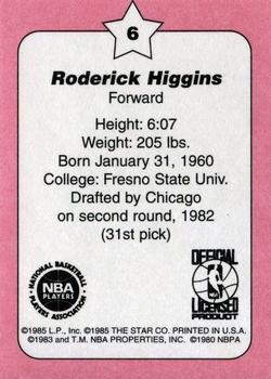 1997 1986 Star Chicago Bulls Arena (Unlicensed) #6 Roderick Higgins Back