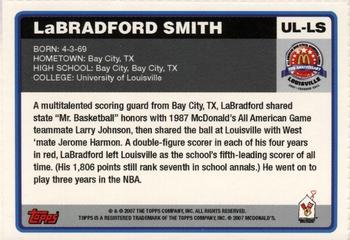 2007 Topps McDonald's All-American UK UL #UL-LS LaBradford Smith Back