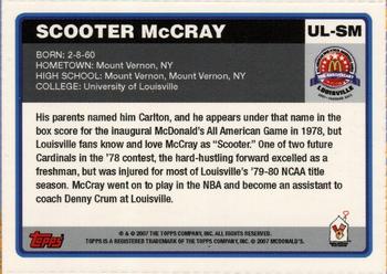 2007 Topps McDonald's All-American UK UL #UL-SM Scooter McCray Back