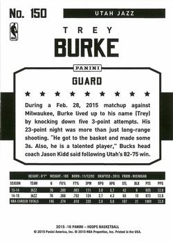 2015-16 Hoops - Green #150 Trey Burke Back