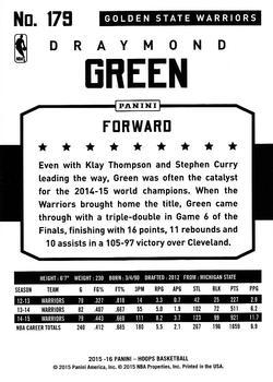 2015-16 Hoops - Green #179 Draymond Green Back