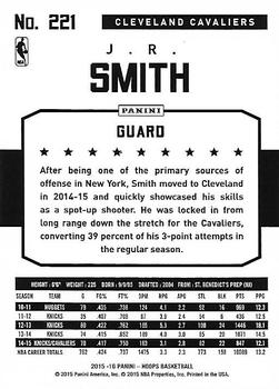 2015-16 Hoops - Green #221 J.R. Smith Back