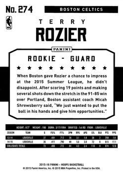 2015-16 Hoops - Green #274 Terry Rozier Back