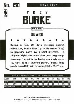 2015-16 Hoops - Gold #150 Trey Burke Back