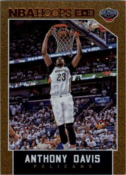 2015-16 Hoops - Gold #165 Anthony Davis Front