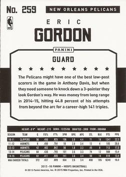 2015-16 Hoops - Gold #259 Eric Gordon Back