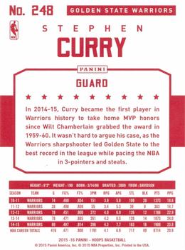 2015-16 Hoops - Red Back #248 Stephen Curry Back