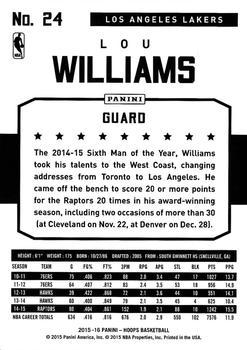 2015-16 Hoops - Blue #24 Lou Williams Back
