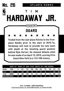 2015-16 Hoops - Blue #26 Tim Hardaway Jr. Back
