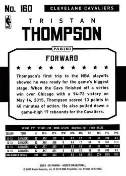 2015-16 Hoops - Blue #160 Tristan Thompson Back