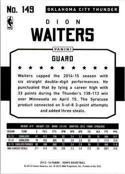 2015-16 Hoops - Red #149 Dion Waiters Back