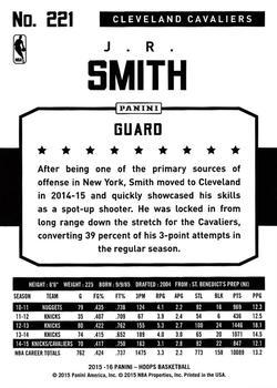 2015-16 Hoops - Red #221 J.R. Smith Back
