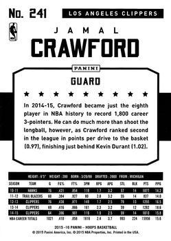 2015-16 Hoops - Red #241 Jamal Crawford Back
