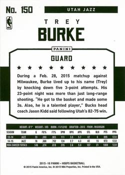 2015-16 Hoops - Silver #150 Trey Burke Back