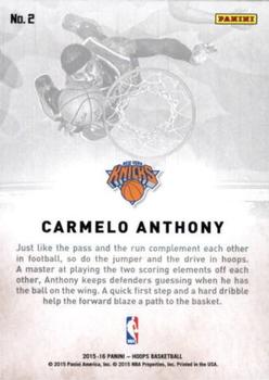 2015-16 Hoops - Bird's Eye View #2 Carmelo Anthony Back