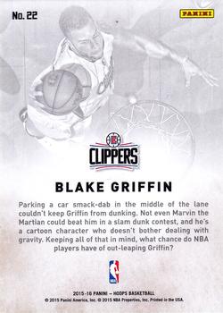 2015-16 Hoops - Bird's Eye View #22 Blake Griffin Back